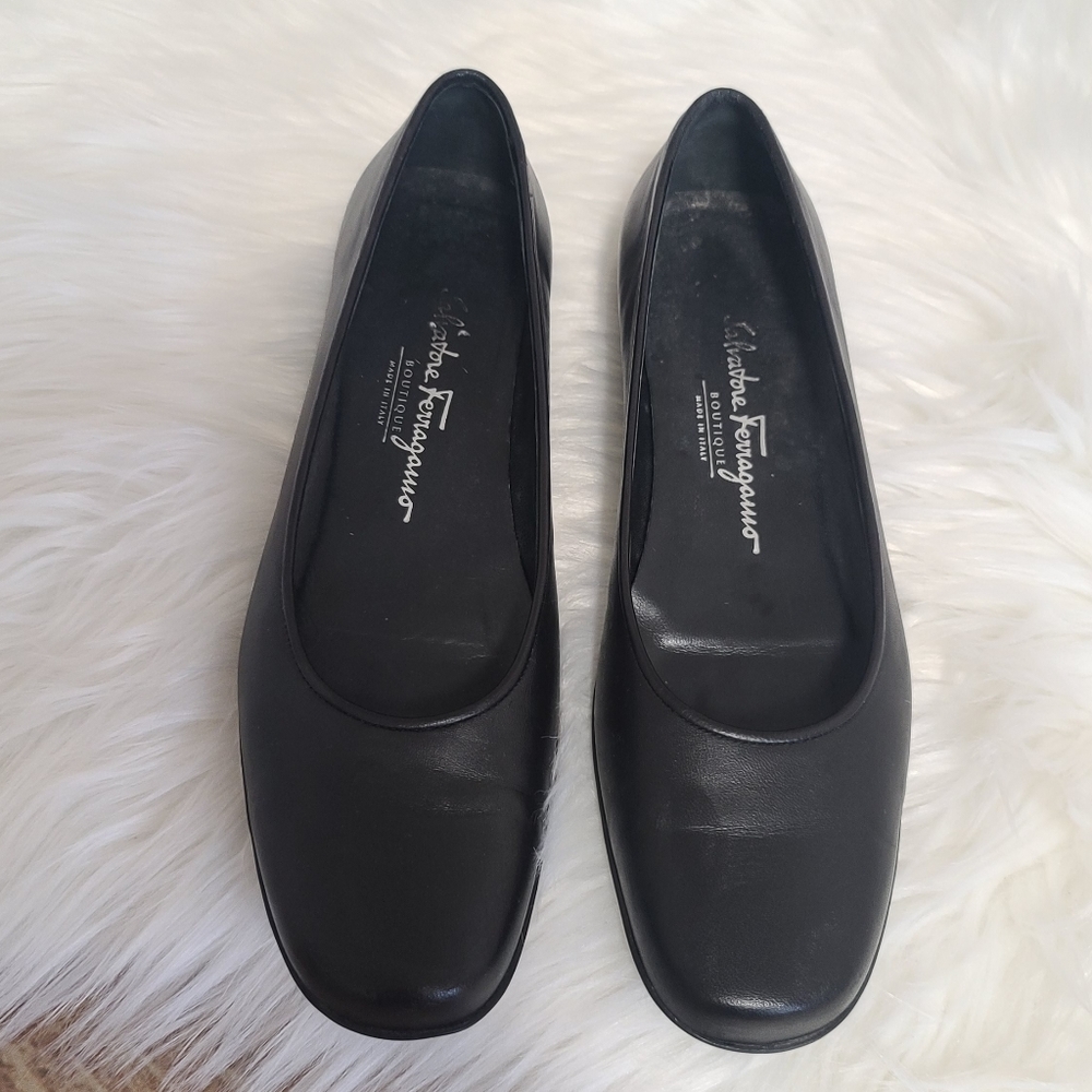 Salvatore Ferragamo Black Flats